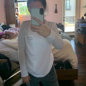 Vineyard Vines Long Sleeve Whale Print Tee